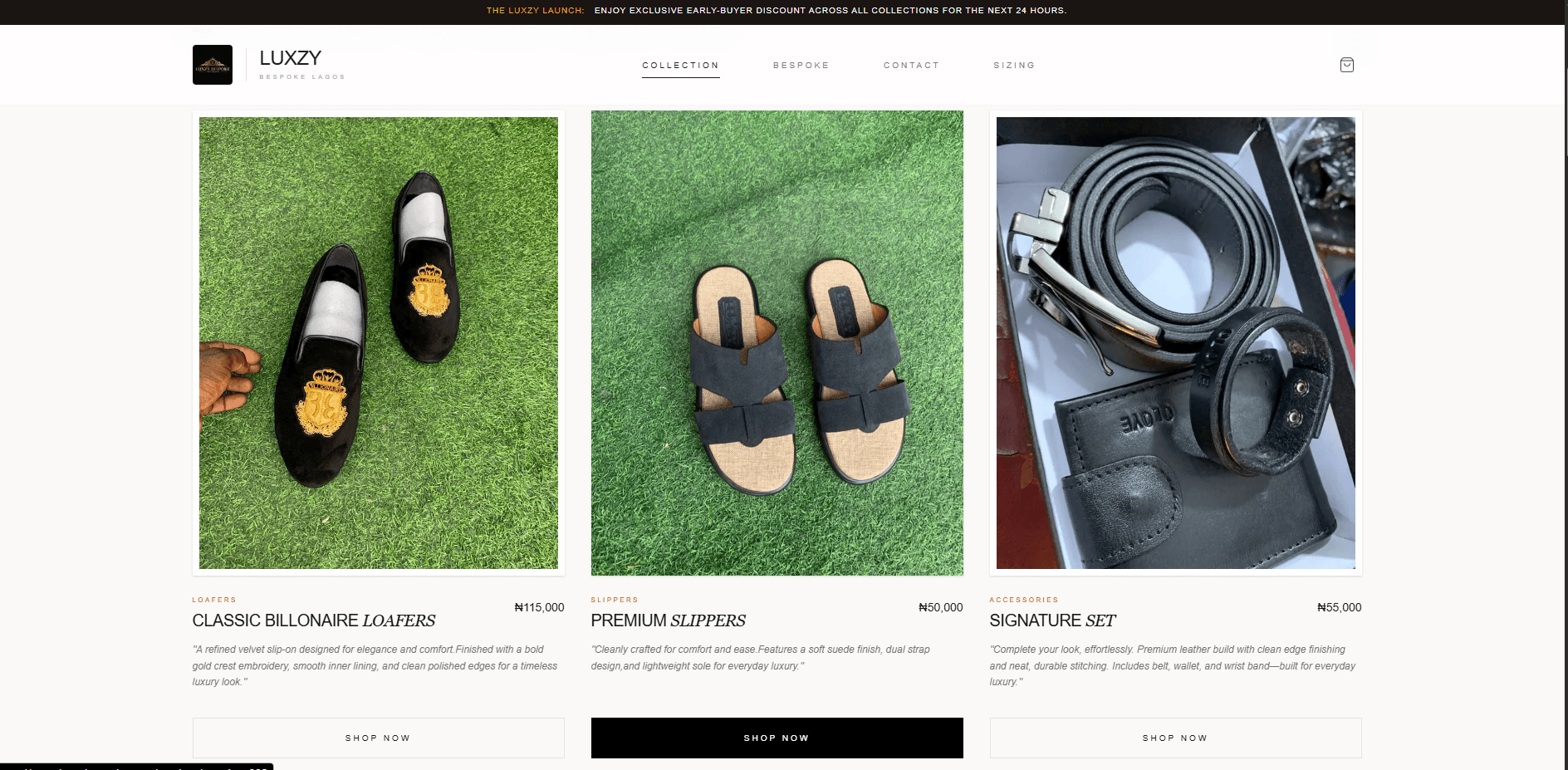 Luxzy Bespoke — screenshot